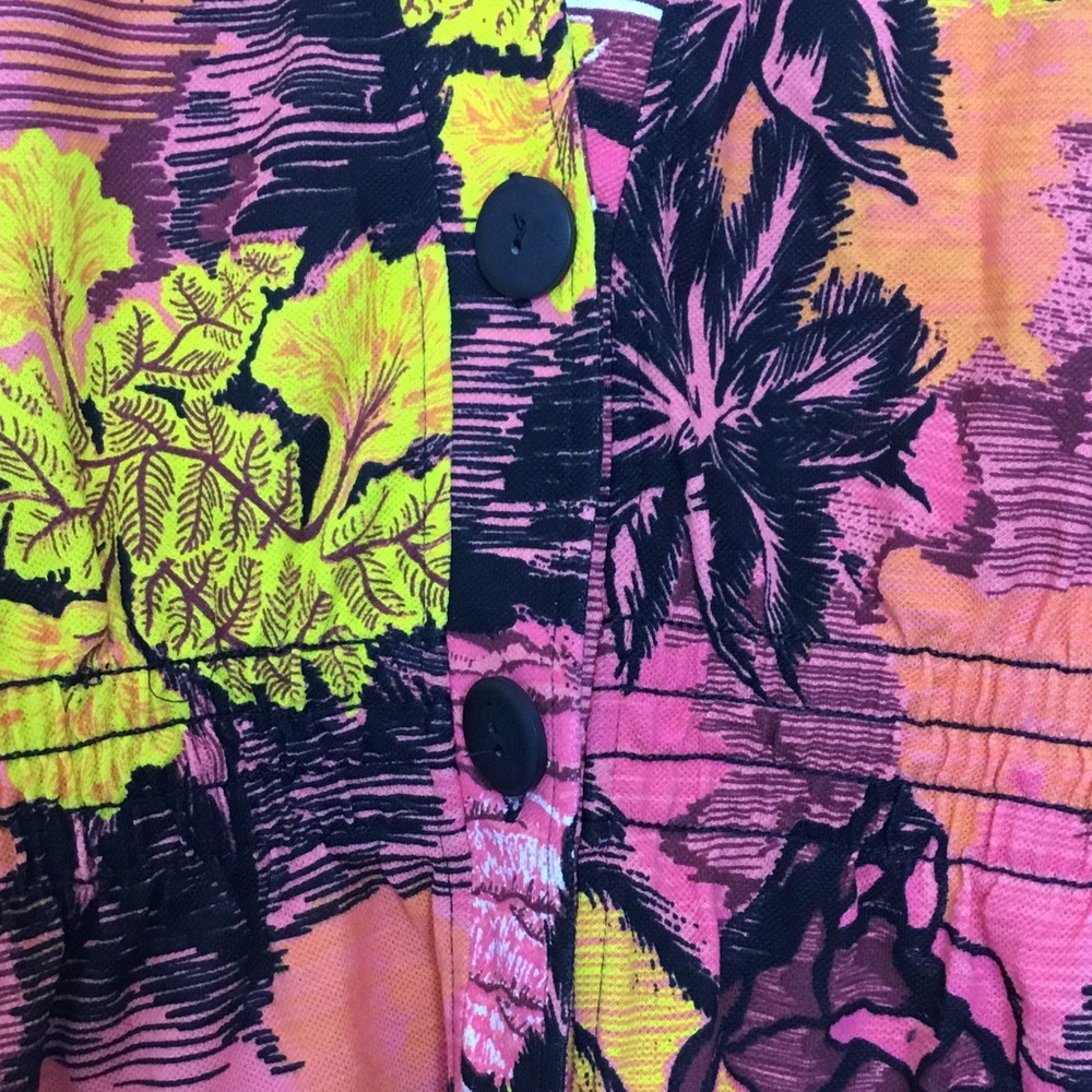 NWT Zara woman’s  One Piece romper in tropical multi color size medium - Picture 5 of 7